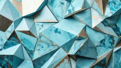The primary subject of the image is a blue and white marble wall. The setting is a room with a blue and white marble wall as the main focus. The visual style is a close-up of the marble wall, showcasing its intricate patterns and textures. The dominant colors are blue and white, creating a calm and sophisticated atmosphere.