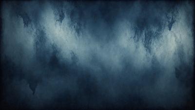 The primary subject of the image is a cloudy blue sky. The setting is a dark blue background, which creates a moody atmosphere. The visual style is a digital art or illustration, as the sky appears to be a painting or drawing. The colors and mood are predominantly dark and dramatic, with the blue sky and clouds creating a sense of depth and intensity.