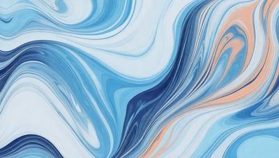 The primary subject of the image is a blue and white swirling pattern, which appears to be a digital art or illustration. The setting is a blue and white background, and the visual style is a mix of digital art and illustration. The dominant colors are blue and white, creating a calm and soothing atmosphere.
