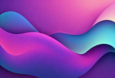 The primary subject of the image is a purple and blue wave, which is the main focus of the scene. The wave is set against a pink background, creating a visually striking contrast. The image is a digital art piece, showcasing the artist's skill in creating a vibrant and dynamic scene. The colors and mood of the image are predominantly purple and blue, with a hint of pink, giving it a calming and serene atmosphere.