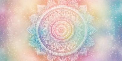 The primary subject of the image is a colorful, intricately designed flower. The flower is the main object, scene, or focus of the image. The setting or background features a colorful, swirling pattern, which adds to the overall atmosphere of the image. The visual style of the image is a combination of digital art and illustration, creating a vibrant and eye-catching design. The dominant colors in the image are pink, blue, and yellow, which contribute to the overall mood of the image.