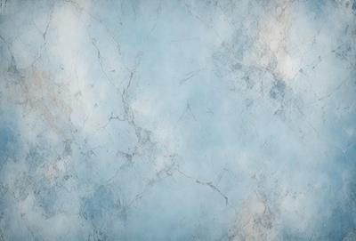 The primary subject of the image is a blue marble wall with a cloudy pattern. The setting is a room with a blue marble wall, and the visual style is a photo. The dominant colors are blue and white, creating a calm and serene atmosphere.