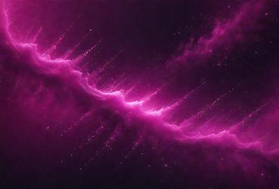 The primary subject of the image is a pink nebula, which is a large, swirling mass of gas and dust in space. The setting is a dark, starry sky, with the nebula being the main focus of the image. The visual style is a combination of a photo and digital art, creating a unique and captivating representation of the nebula. The colors and mood of the image are predominantly pink, giving it a warm and vibrant atmosphere.