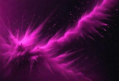 The primary subject of the image is a purple dragon with a long tail. The dragon is surrounded by a purple background, which adds to the overall mood of the scene. The visual style of the image is a combination of photo and digital art, creating a unique and eye-catching representation of the dragon. The colors and mood of the image are predominantly purple, giving it a vibrant and lively appearance.