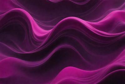 The primary subject of the image is a purple wave, which is the main object, scene, or focus of the image. The setting or background is a dark purple surface, which adds to the overall atmosphere. The visual style of the image is a digital art or illustration, as it is a purple wave with a dark purple background. The colors and mood of the image are predominantly purple, creating a calm and serene atmosphere.