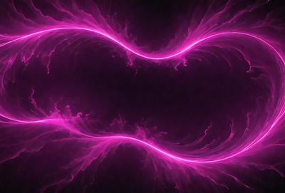 The primary subject of the image is a pink, swirling, and flowing pattern. The setting is a dark background, which contrasts with the vibrant pink color of the pattern. The visual style appears to be a digital art or illustration, as the swirls and flowing lines are created with precision. The colors and mood of the image are predominantly pink, giving it a warm and inviting atmosphere.