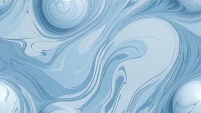 The primary subject of the image is a blue and white swirling pattern, which appears to be a digital art or illustration. The setting is a blue and white surface, possibly a wall or a piece of artwork. The visual style is a combination of digital art and illustration, creating a unique and eye-catching design. The colors and mood of the image are predominantly blue and white, giving it a calm and soothing atmosphere.
