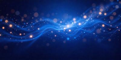 The primary subject of the image is a blue background with a wave-like pattern. The setting is a dark background, which contrasts with the blue wave pattern. The visual style is a digital art or illustration, as the blue wave pattern appears to be a digital creation. The colors and mood of the image are predominantly blue, creating a calm and serene atmosphere.