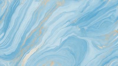 The primary subject of the image is a blue and white marbled surface, which appears to be a marble tile or a blue and white marbled wall. The setting is a room with a blue and white marbled wall, and the visual style is a close-up of the marbled surface. The colors and mood of the image are predominantly blue and white, creating a calm and serene atmosphere.
