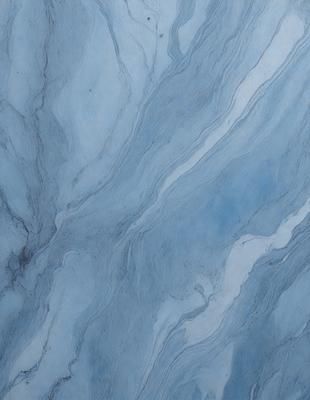The primary subject of the image is a marble-like pattern, which is the main object, scene, or focus of the image. The setting or background features a blue-gray marble-like surface, which adds to the visual style of the image. The colors and mood of the image are predominantly blue and gray, creating a calm and sophisticated atmosphere.