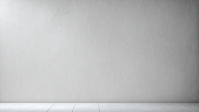 The primary subject of the image is a white wall. The setting is a room with a wooden floor. The visual style is a photo, and the colors and mood are predominantly white, giving the image a clean and minimalist appearance.