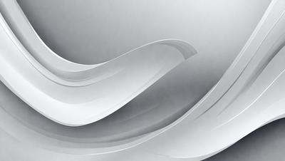 The primary subject of the image is a white, curved, and flowing design. The setting is a gray background, which contrasts with the white design. The visual style is a combination of digital art and illustration, creating a unique and artistic appearance. The colors and mood of the image are predominantly white and gray, giving it a clean and minimalist feel.