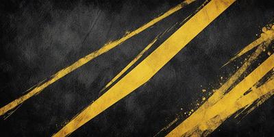 The primary subject of the image is a yellow line on a black background. The setting is a black and yellow striped pattern, which gives the image a bold and striking visual style. The colors and mood of the image are predominantly black and yellow, creating a sense of contrast and intensity.