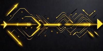 The primary subject of the image is a yellow and black pattern, which appears to be a digital art or illustration. The setting is a black background, and the visual style is a combination of digital art and illustration. The dominant colors are yellow and black, creating a bold and striking appearance. The overall atmosphere of the image is modern and visually appealing.