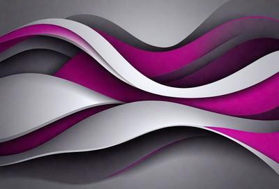 The primary subject of the image is a large, abstract, and colorful design. The setting is a gray background, which contrasts with the vibrant colors of the design. The visual style is a combination of digital art and illustration, creating a unique and eye-catching pattern. The dominant colors are pink and purple, giving the design a bold and lively appearance.