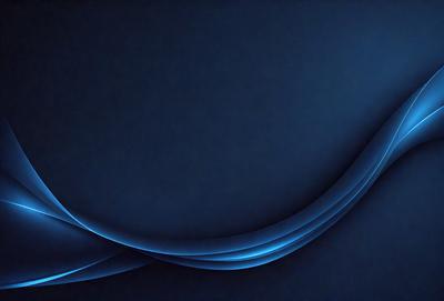 The primary subject of the image is a blue background with a wave-like pattern. The setting is a dark room, and the visual style is a digital art or illustration. The dominant colors are blue and black, creating a calm and serene atmosphere.