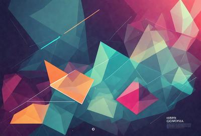 Primary subject: Geometric shapes and patterns
Setting/background: A colorful, abstract background
Visual style: Digital art or illustration
Colors and mood: Vibrant, lively, and energetic