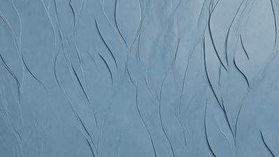 The primary subject of the image is a blue background with a pattern of white lines. The setting appears to be a wall or a piece of artwork, possibly a painting or a sculpture. The visual style of the image is a combination of digital art and illustration, creating a unique and intriguing design. The dominant colors in the image are blue and white, giving it a calm and serene atmosphere.
