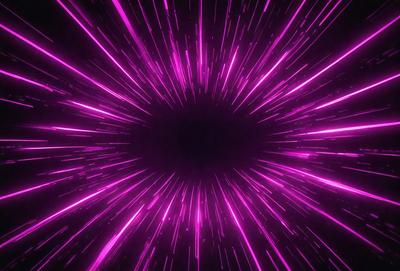 The primary subject of the image is a purple light or a purple starburst, which is the main object, scene, or focus of the image. The setting or background is a dark space, and the visual style appears to be a digital art or illustration. The colors and mood of the image are predominantly purple, creating a vibrant and energetic atmosphere.