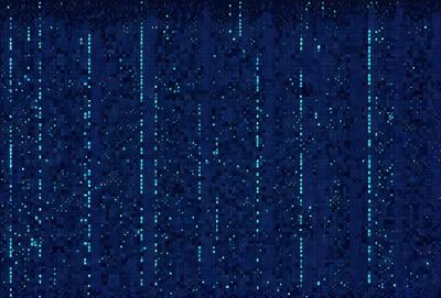 The primary subject of the image is a blue background with a pattern of blue and white lines. The setting appears to be a digital art or illustration, as the lines are arranged in a visually appealing manner. The visual style is a combination of digital art and a blue and white pattern, creating a unique and captivating atmosphere. The colors and mood of the image are predominantly blue and white, with a sense of calmness and tranquility.