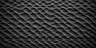 The primary subject of the image is a black and white patterned surface, which appears to be a textured wall or a piece of artwork. The setting is a dark room, and the visual style is a close-up of the patterned surface. The colors and mood of the image are predominantly dark and moody, with the black and white pattern creating a striking contrast against the dark background.