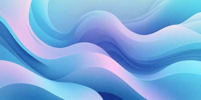 The primary subject of the image is a blue and purple ocean wave. The setting is a blue ocean with a wave that appears to be breaking. The visual style is a digital art or illustration, creating a vibrant and dynamic scene. The dominant colors are blue and purple, giving the image a calming and serene atmosphere.