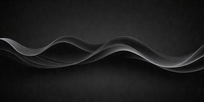 The primary subject of the image is a wave, which is the main object, scene, or focus of the image. The wave is depicted in a digital art style, giving it a modern and visually appealing appearance. The setting or background of the image is a black surface, which contrasts with the wave and adds a dramatic effect to the overall composition. The colors and mood of the image are predominantly dark, with the wave being the main source of visual interest and emphasizing its dynamic nature.