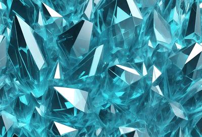 The primary subject of the image is a blue and clear crystal, which is the main object in the scene. The setting is a blue background, which creates a vibrant and lively atmosphere. The visual style is a digital art, as the image is a close-up of the crystal with a blue and clear texture. The colors and mood of the image are predominantly blue, creating a sense of calmness and tranquility.