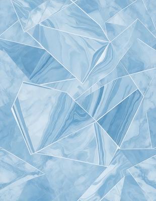 The primary subject of the image is a blue and white marble pattern. The setting is a blue and white marble wall, which serves as the background. The visual style is a combination of a photo and digital art, creating a unique and intricate design. The dominant colors are blue and white, giving the image a clean and elegant appearance.