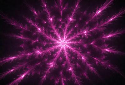 The primary subject of the image is a large, pink, purple, and white flower. The flower is the main object, scene, or focus of the image. The setting or background is a dark, purple-colored background, which contrasts with the bright colors of the flower. The visual style of the image is a close-up of the flower, showcasing its intricate details. The colors and mood of the image are vibrant and lively, with the pink and purple hues creating