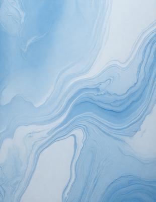 The primary subject of the image is a blue and white marbled wall. The setting is a room with a blue and white marbled wall as the main focus. The visual style is a photo of the marbled wall. The dominant colors are blue and white, creating a calm and soothing atmosphere.