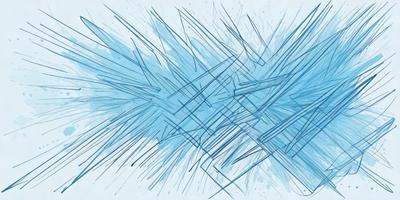 The primary subject of the image is a blue and white painting or drawing, featuring a pattern of blue and white lines. The setting is a white background, which provides a clean and minimalist appearance. The visual style is a combination of digital art and illustration, as the lines appear to be drawn or painted digitally. The colors and mood of the image are predominantly blue and white, creating a sense of calmness and tranquility.