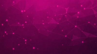 The primary subject of the image is a purple background with a pattern of triangles. The setting is a dark background, which contrasts with the bright pink color of the triangles. The visual style appears to be a digital art or illustration, as the triangles are arranged in a geometric pattern. The colors and mood of the image are predominantly pink, creating a warm and inviting atmosphere.