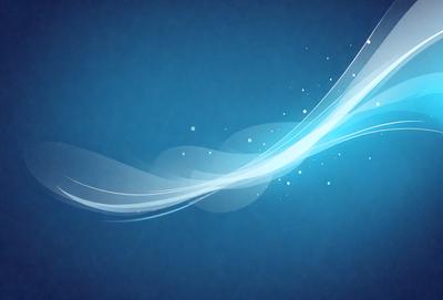 The primary subject of the image is a blue background with a wave-like pattern. The setting is a blue sky, and the visual style is digital art. The dominant colors are blue and white, creating a calm and serene atmosphere.