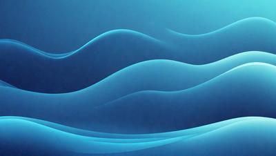 The primary subject of the image is a blue ocean with waves. The setting is a vast body of water, and the visual style is a digital art or illustration. The dominant colors are blue and white, creating a serene and calming atmosphere.