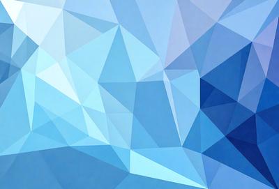 The primary subject of the image is a blue and white geometric pattern, which appears to be a digital art or illustration. The setting is a blue background, and the visual style is a combination of digital art and geometric patterns. The dominant colors are blue and white, creating a calm and soothing atmosphere.