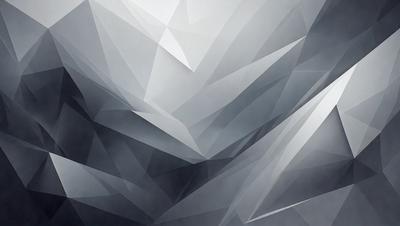 The primary subject of the image is a geometric pattern, which is a digital art piece. The setting is a gray background, and the visual style is a combination of digital art and illustration. The dominant colors are gray and black, creating a moody atmosphere.
