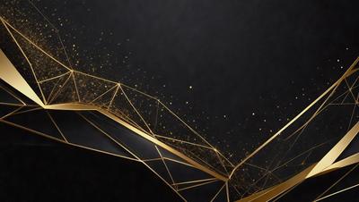 The primary subject of the image is a gold pattern or design, which is the main focus of the image. The setting or background is a dark, possibly black, surface, which contrasts with the gold pattern. The visual style of the image is a combination of photo and digital art, as it appears to be a close-up of the gold pattern, with a slightly blurred background. The colors and mood of the image are predominantly gold and dark, creating a sense of elegance and sophistication.