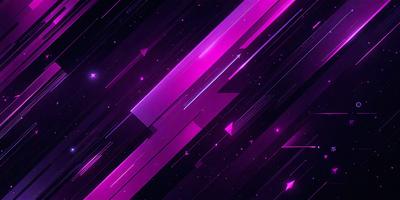 The primary subject of the image is a purple and pink background with a pattern of triangles. The setting is a space-like environment, possibly a futuristic or abstract setting. The visual style is a combination of digital art and illustration, creating a unique and eye-catching design. The dominant colors are purple and pink, giving the image a vibrant and energetic atmosphere.
