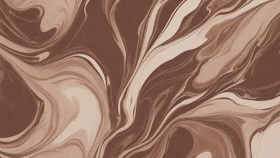 The primary subject of the image is a brown and white patterned wallpaper. The setting is a room with a brown and white wallpapered wall. The visual style is a patterned wallpaper, which gives the room a unique and artistic appearance. The dominant colors are brown and white, creating a warm and earthy atmosphere.