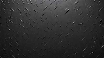 The primary subject of the image is a black leather surface with a pattern of white lines. The setting is a dark room, and the visual style appears to be a close-up of the leather surface. The colors and mood of the image are predominantly dark, with the white lines on the black leather providing a contrasting element.
