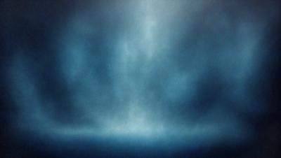 The primary subject of the image is a cloudy sky. The setting is a dark, cloudy environment, with a blue hue. The visual style is a digital art or illustration, creating a moody atmosphere.