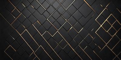 The primary subject of the image is a black and gold patterned wallpaper. The setting is a black background, and the visual style is a patterned design. The dominant colors are black and gold, creating a sophisticated and elegant atmosphere.