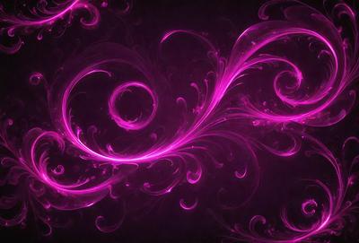 The primary subject of the image is a purple and pink swirl pattern. The setting is a purple background, and the visual style appears to be a digital art or illustration. The dominant colors in the image are purple and pink, creating a vibrant and lively atmosphere.