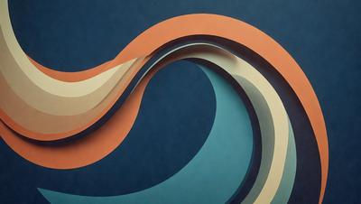 The primary subject of the image is a large, colorful wave. The wave is depicted in a variety of colors, including blue, orange, and white. The setting is a dark blue background, which contrasts with the vibrant colors of the wave. The visual style of the image is a combination of digital art and illustration, creating a dynamic and eye-catching representation of the ocean wave. The overall atmosphere of the image is energetic and captivating, with the wave's colors and movement evoking a