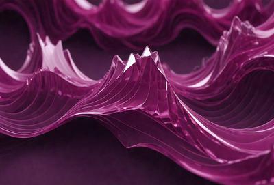 The primary subject of the image is a purple mountain, which is the main focus of the scene. The mountain is set against a purple background, creating a striking visual effect. The image appears to be a digital art or illustration, showcasing the artist's creativity and skill in designing the mountain. The dominant colors in the image are purple and pink, giving the scene a unique and vibrant atmosphere.