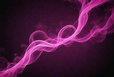The primary subject of the image is a purple smoke or vapor trail. The setting is a purple background, which creates a striking contrast with the smoke. The visual style is a digital art or illustration, as the smoke appears to be a digital creation. The colors and mood of the image are predominantly purple, giving it a unique and artistic appearance.