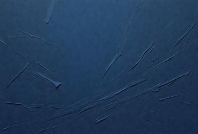 The primary subject of the image is a blue surface with a pattern of peeling paint. The setting is a room with a blue wall, and the visual style is a close-up of the blue wall with the peeling paint. The colors and mood of the image are predominantly blue, with a slightly distressed or aged appearance due to the peeling paint.