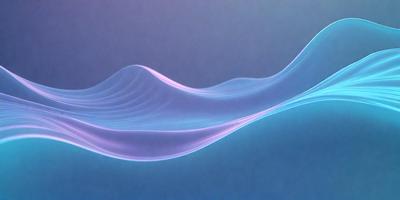 The primary subject of the image is a purple and blue wave, which is the main focus of the scene. The wave is depicted in a digital art style, giving it a unique and visually appealing appearance. The setting is a blue background, which complements the colors of the wave and adds to the overall atmosphere of the image.