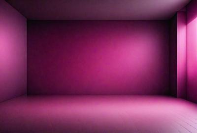 The primary subject of the image is a large, empty room with a pink wall. The setting is a room with a pink wall, and the visual style is a photo. The dominant colors in the image are pink, and the overall atmosphere is bright and inviting.
